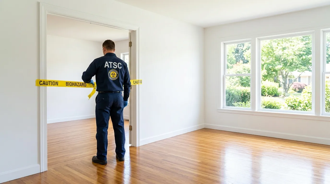 Certified biohazard cleanup crew performing Crime Scene Cleanup in Wendell